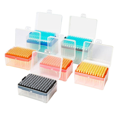 4E's USA 10µL Pipette Tip - Universal Tips, RNase/DNase Free, Sterile White Pipette Tip with Filter, 96 Tips Racked