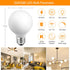 4 Pack G25/G80 Dimmable Bulbs 60W, E26 Bulb 60 3000K, 5W Bulb, E26 Bulbs 500LM MorningLight Globe LED Light LED Watt