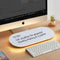 TSJ OFFICE Glass Desktop Whiteboard, 17 X 7 Inches Small Dry Erase Board with Warm Light, Desk Organizer