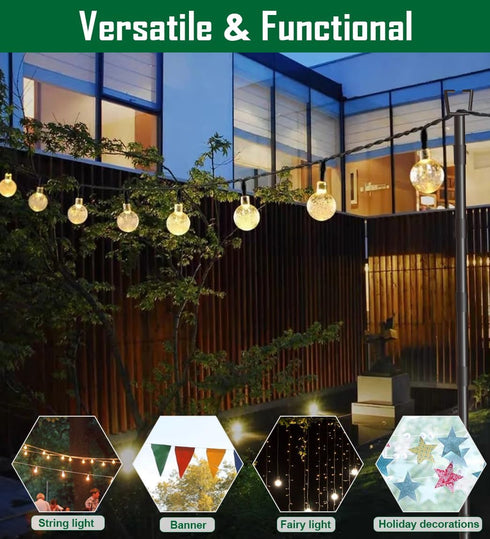 Tigerden 10Ft String Light Poles for Outside, Adjustable Metal Poles for Outdoor String Lights, Rustproof & Sturdy