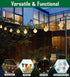 Tigerden 10Ft String Light Poles for Outside, Adjustable Metal Poles for Outdoor String Lights, Rustproof & Sturdy