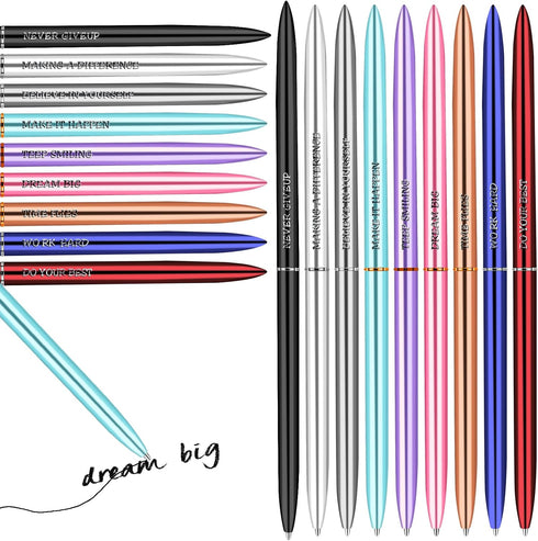 Fancy Pens Inspirational Ballpoint Pen Set, 1.0mm Cute Nice Pens for Journaling, Motivational Messages, Teacher Gifts