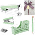 Green Desk Accessory Kit - Acrylic Stapler Set for Women and Students - Includes Tape Dispenser and 1000 Staples