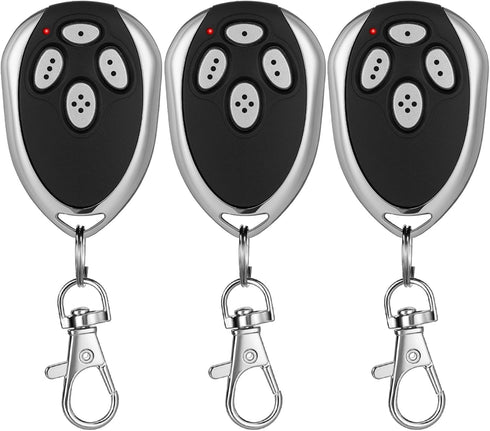 Kingdder 3 Pcs 4 Channels Gate Opener Remote Compatible with Aleko LM123 433.92mhz