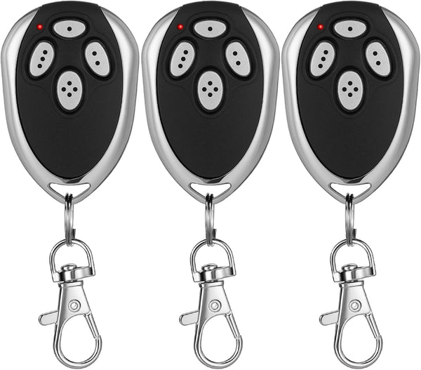 Kingdder 3 Pcs 4 Channels Gate Opener Remote Compatible with Aleko LM123 433.92mhz