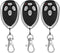 Kingdder 3 Pcs 4 Channels Gate Opener Remote Compatible with Aleko LM123 433.92mhz