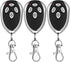 Kingdder 3 Pcs 4 Channels Gate Opener Remote Compatible with Aleko LM123 433.92mhz
