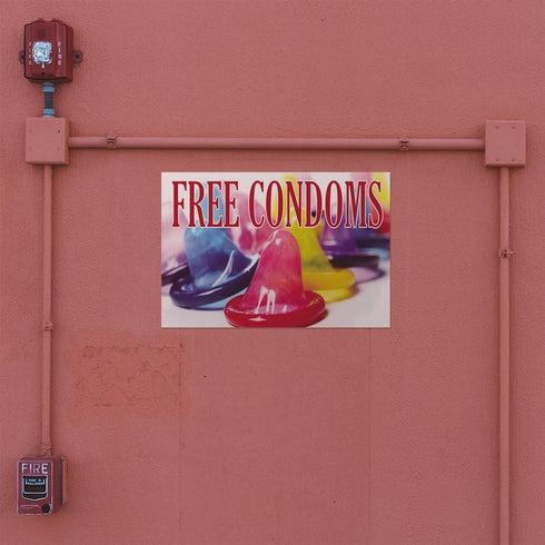 Fastasticdeals 7x5Inches Decal Stickers Multiple Sizes Free Condoms Outdoor Advertising Printing Industrial Vinyl