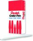 Pentel Arts Color Pen, Silver, Gray, Box of 12 (S360-126)