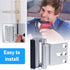 2PACK 800 lbs, Door Reinforcement Lock, Home Security Door Lock Withstands Childproof Top Door Lock Latch for Toddlers