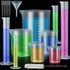 Tellegloww 16 Pack 4 5 5 Pack 1 1 Set Graduated Cylinder Plastic Beaker, Includes Pcs Graduated Cylinder, Pcs Plastic