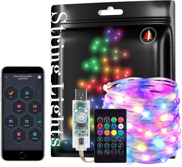 BTF-LIGHTING RGB IC WS2812B USB Twinkle Smart Fairy Light String 32.8FT 100pixel