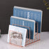 Simmer Stone Incline File Sorter, 7 Slot Magazine Holder for Documents, Metal Desktop Organizer Rack