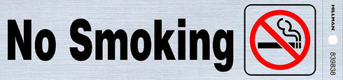 Hillman Smoking Decal, 2x8 inches, Black and Light Blue, 1 Count