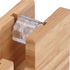Pssopp Desktop Tape Dispenser, Mini Bamboo Wood Tape Cutter Holder, Adhesive Roll Base Stationery Tool