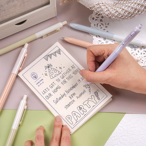 WRITECH Gel Pens Fine Point 0.5mm, Silent Retractable Extra Fine Needle Point, 8ct for Journaling, Drawing, Notetaking.