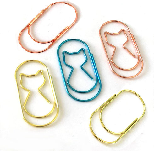 Gold Large Paper Clips, Jumbo Wide Cat 2 Inch, 20 Pcs, Fat Rustproof Smooth Wire Clips for School Office