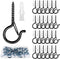 Datttcc 25PCS Hanger Hooks with Safety Lock,Heavy Duty Hooks for Hanging, Christmas Patio