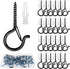Datttcc 25PCS Hanger Hooks with Safety Lock,Heavy Duty Hooks for Hanging, Christmas Patio