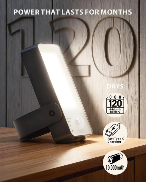 KMSCO 10000mAh 600 IP65 1 Pack) Battery Motion Sensor Light Outdoor, Motion-Sensing Security Light with Remote Control