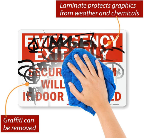 SmartSign "Emergency Exit Only - Security Alarm Will Sound If Door is Opened" Label, 10" x 14"