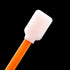 Foam Swab Sticks (100 pcs Large Rectangular Foam Tips, 5.25", Orange) Cleanroom Cleaning Swab Sponge Stick