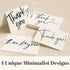 Kerpa 60 Pack 4x6 Inch Thank You Cards Bulk with Kraft Envelopes and Stickers Elegant Minimalist Designs, Perfect