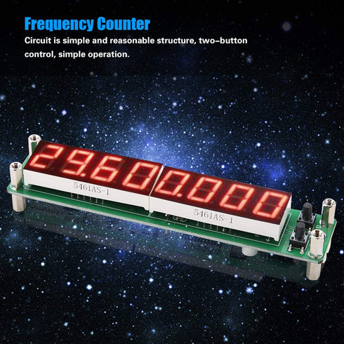 Oumefar PLJ-8LED-H RF Frequency Counter Cymometer Tester Module for Laboratory Test Equipment (Red)