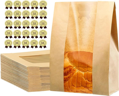 Crpzszshtp Bread Bags -Sourdough Bread Bag for Homemade Bread with Window, 50% Thicker