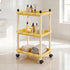 88lb 3-Tier 30cm 33cm 4 Rolling Cart, Heavy-Duty Utility Storage Cart with Capacity, Organization, Tier Height, Width