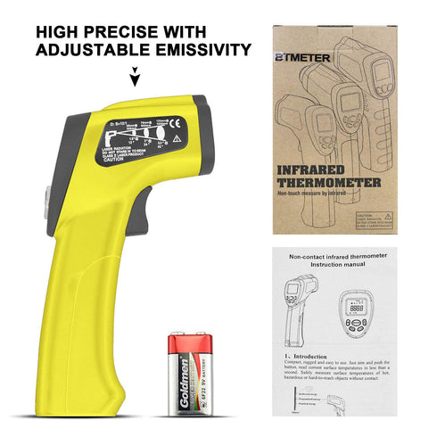 BTMETER BT-980D Handheld Industrial Infrared Thermometer, Digital Non-Contact Laser Temperature Gun -58? to 1022?