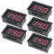 5 Pack Digital Mini Voltmeter DC 5-120V with 0.56 inch LED Display for Motorcycle Battery Monitor (Red)