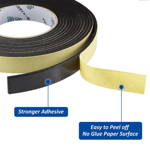 Car Speaker Sealing Tape, Foam Grip Tape for Soundproofing Waterproofing Insulation, 3mm Thick-16.5Ft