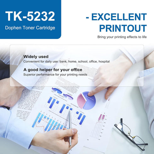 TK5232 TK-5232 Toner Cartridge - 4-Color Magenta (1 Pack) Replacement for Kyocera ECOSYS Printers