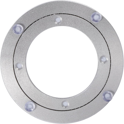 ChiweiJ (4 inches*H8.5MM) Heavy Duty Aluminium Alloy Rotating Bearing Plate, Round Table Turntable for Dining Cake