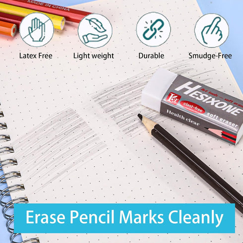 Ciclos Erasers for Kids, Large Block Rubber Eraser, Pencil Eraser for School Supplies, Art and Office Use, 20 Count