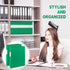 Henoyso 16 Pcs 1/2 Inch Green 3 Ring Plastic Binder, Flexible Binders for School Office