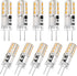 DiCUNO G4 LED Bulbs 12V 1.2W Replacement for JC Type G4 Bi-Pin Base Light Bulbs, Warm White 3000K, 10-Pack