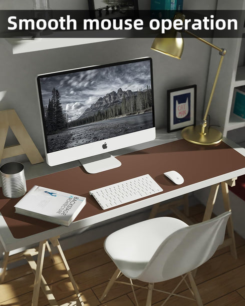 55" 17") Extra Large Desk mat, Leather Desk Pad Protector,Office Desk Mat,Mouse Pad, Non-Slip Desk Blotter, Laptop Desk