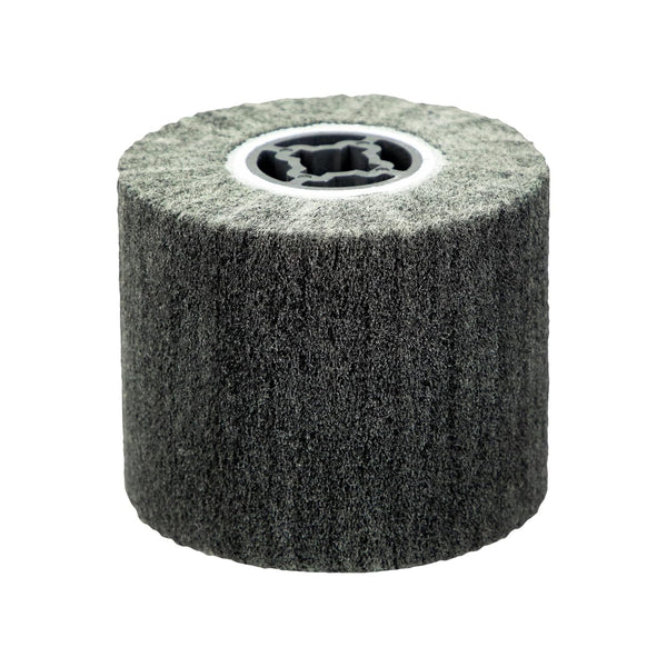 Non Woven Wire Abrasive Polishing Burnishing Wheel Flap Brush Drum Tool for Metal Surface Conditioning 120x100x19mm