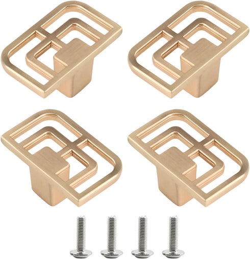 DLOULP 4Pcs Drawer Pulls Metal Dressers Knob Cupboard Handle Modern Furniture Handle Simple