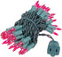 Novelty Lights 11 Feet 50 Bulbs Traditional Incandescent Mini Lights, Pink on