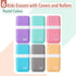 Mr. Pen Erasers for Kids, 6 Pack, Cute Pastel Colors, Pencil Eraser with Cover and Roller for School