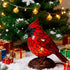 UDIYO (1) Cardinals Table Lamp Resin Red Bird Night Light for Bedside Living Room Christmas Decor Warm Glow Art Piece