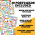Positive Encouragement Themed Blank Postcards, 30 Fill In Notecards for Students from Teachers