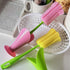 NUEAYMS Kitchen Cup Scrubber Mug for Coffee Cup Safe PP and Removable Head Flower Cleaning Brush Tall Bottle Glass