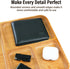 Oebberru 4 14x10x1'', Desk Drawer Organizer Tray Wooden Valet Trinket Catch All Key Nightstand Tray with Deep Dividers