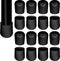 Gluposti 16 Folding Chair Leg Caps 7/8 Inch Black, Heavy Duty Non-Marking