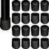 Gluposti 16 Folding Chair Leg Caps 7/8 Inch Black, Heavy Duty Non-Marking