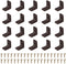 HARFINGTON 50pcs Plastic l Brackets 0.7"x1.1" (16.6x27.2mm) Large Square l Shape Bracket